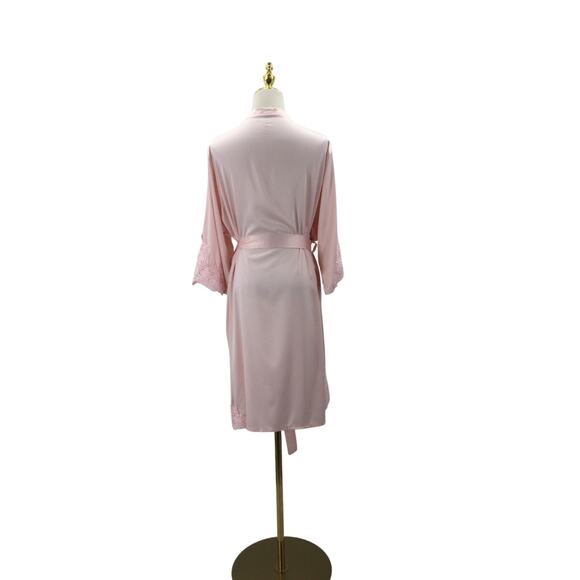 AW BRIDAL XL pink lace satin robe lounge NEW B52 - Picture 2 of 6